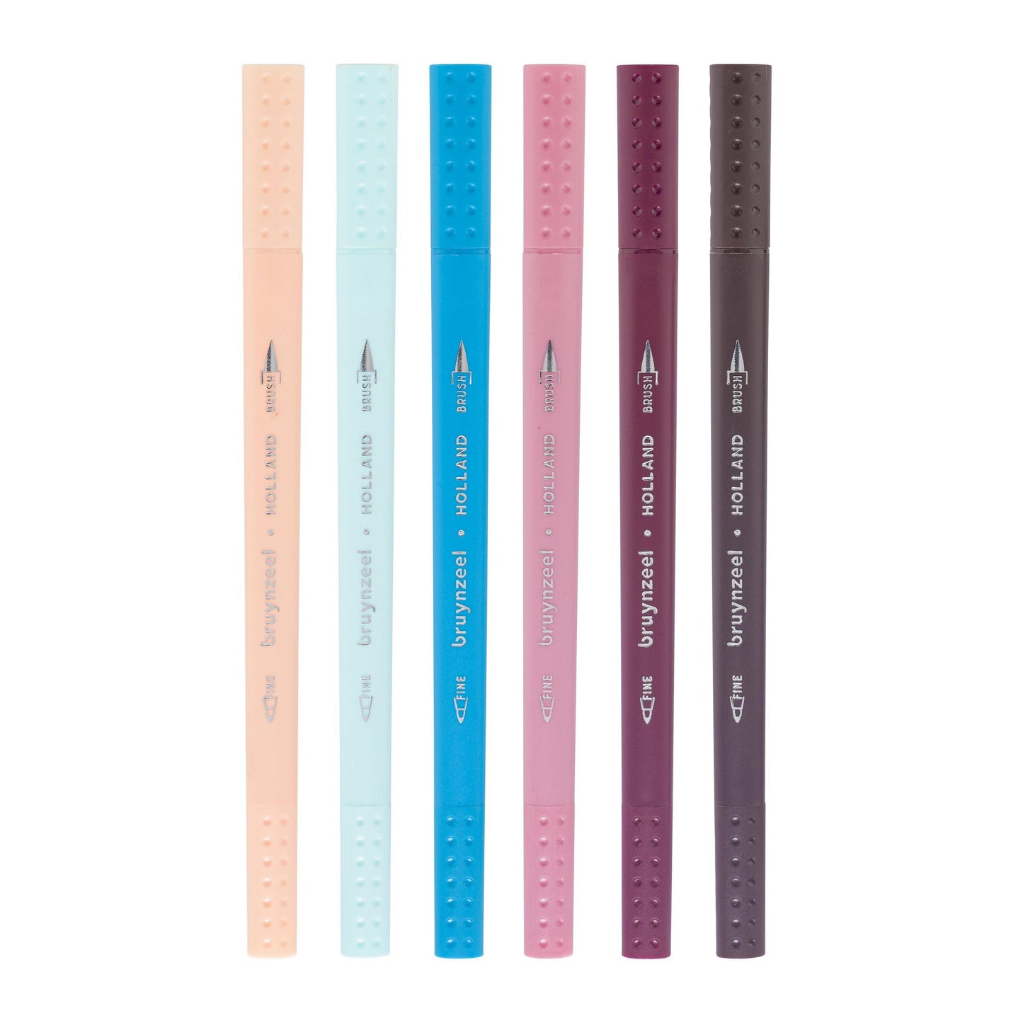 Venice dual tip Fineliner / brush pens 6 pack colours Bruynzeel - Paper Dream