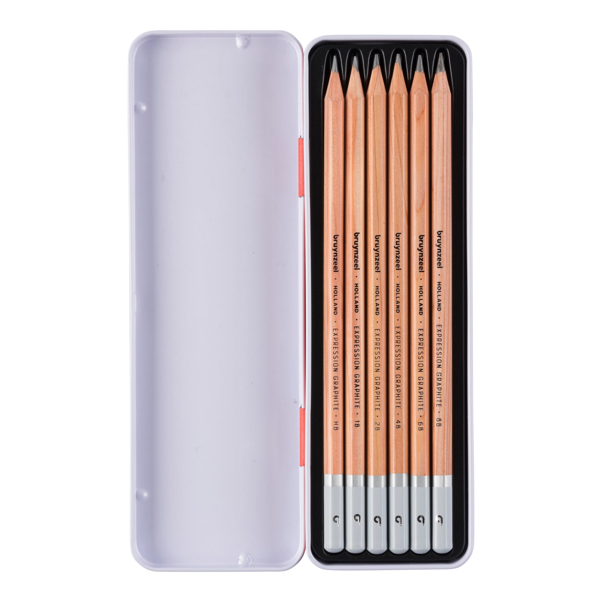 Bruynzeel Expression 6 graphite pencils tin inside - Paper Dream