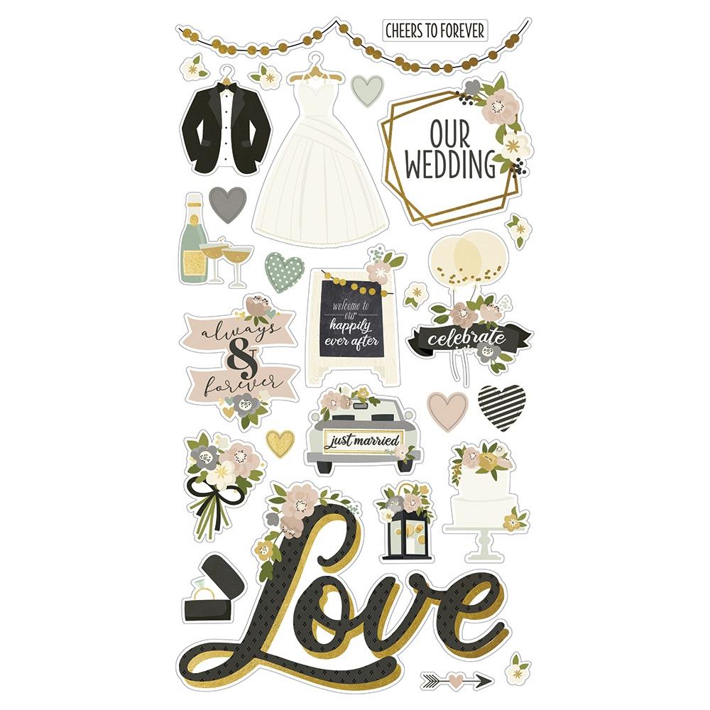 Happily Ever After Chipboard Stickers