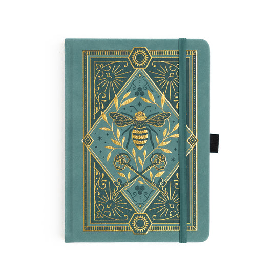 Archer and Olive A5 Spring Bee 192 Pages Dot Grid Notebook - Front Cover with Sleeve - Paper Dream