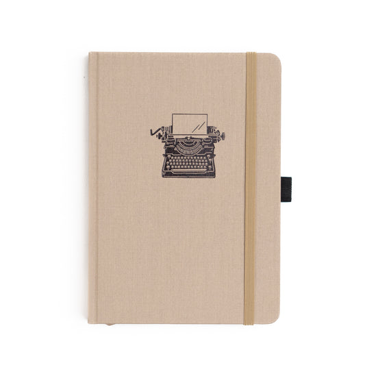 Archer and Olive A5 Vintage Typewriter 192 Pages Dot Grid Notebook - Front Cover with Sleeve - Paper Dream