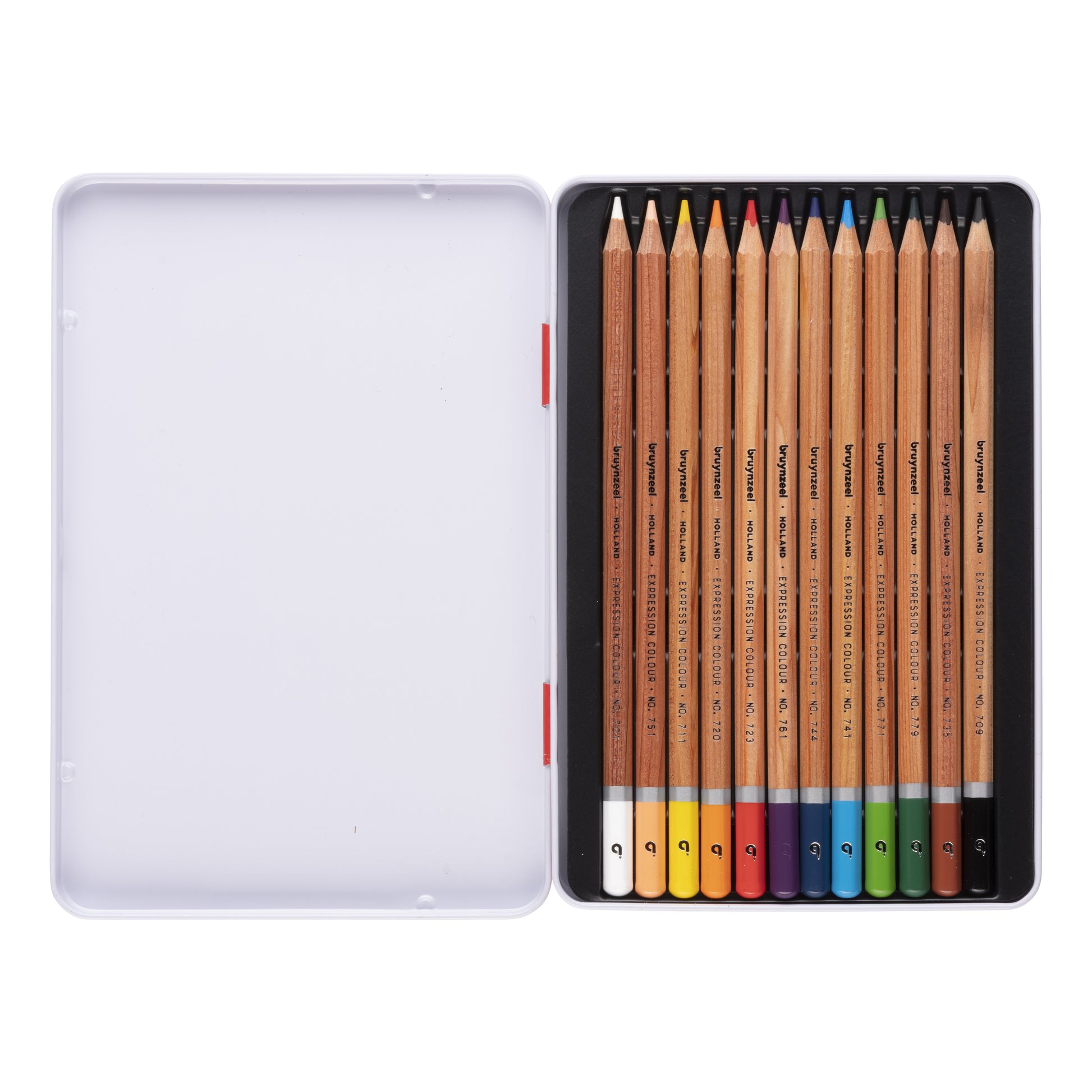 Bruynzeel expression 12 colour pencils tin inside - Paper Dream