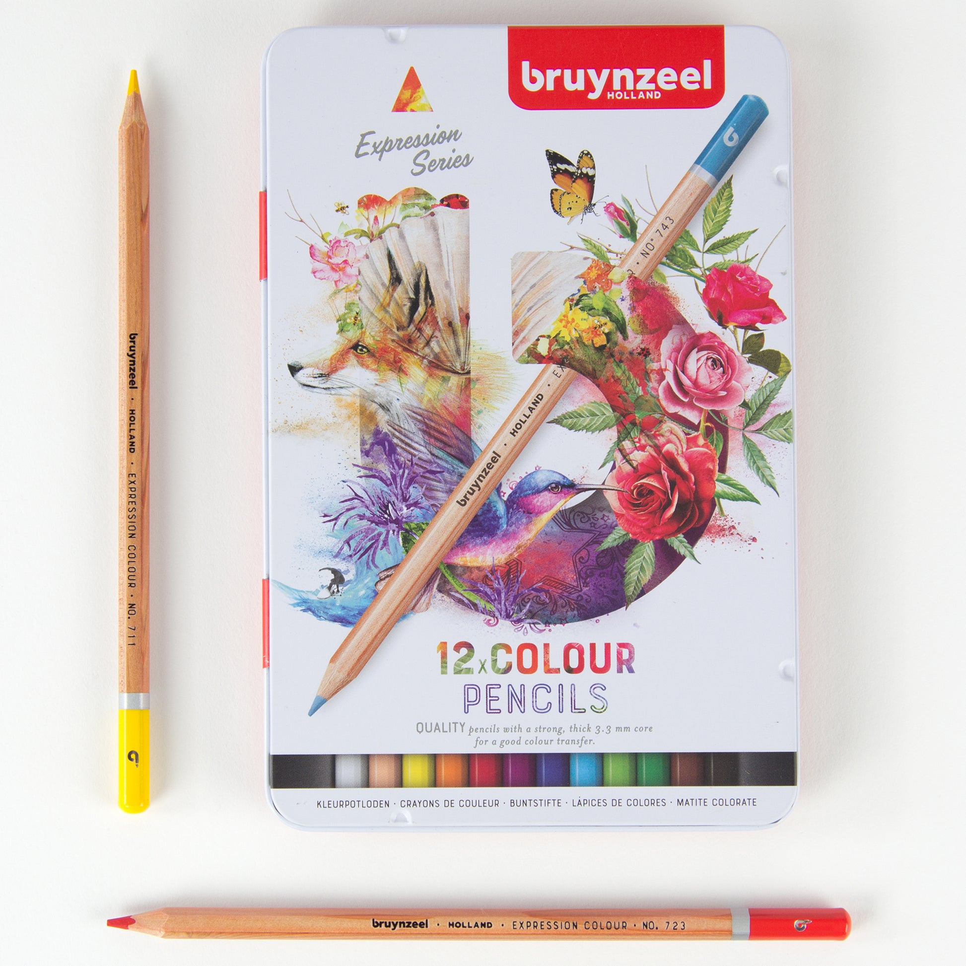 Bruynzeel expression 12 colour pencils tin with pencils- Paper Dream