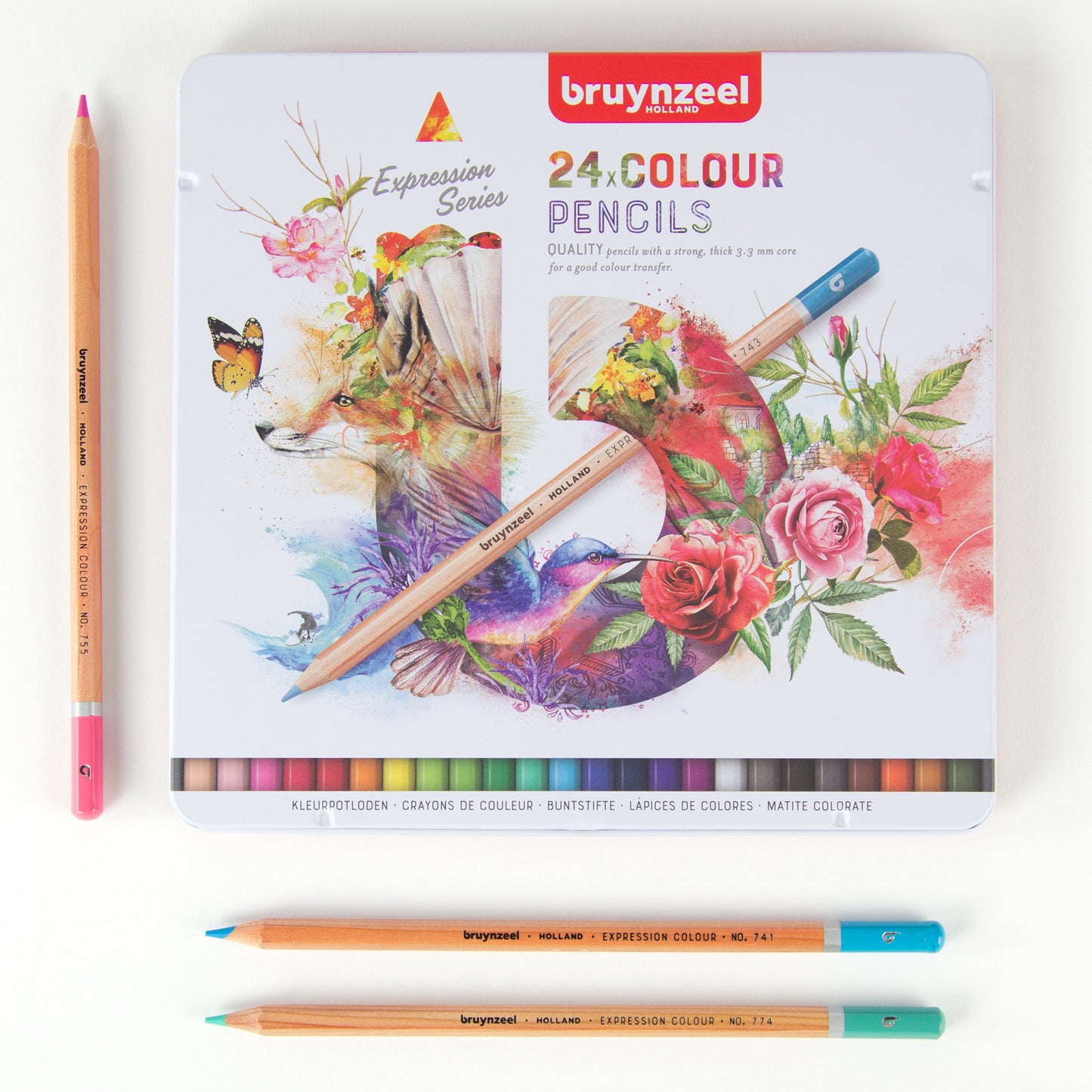 Bruynzeel expression 24 colour pencils tin with pencils - Paper Dream