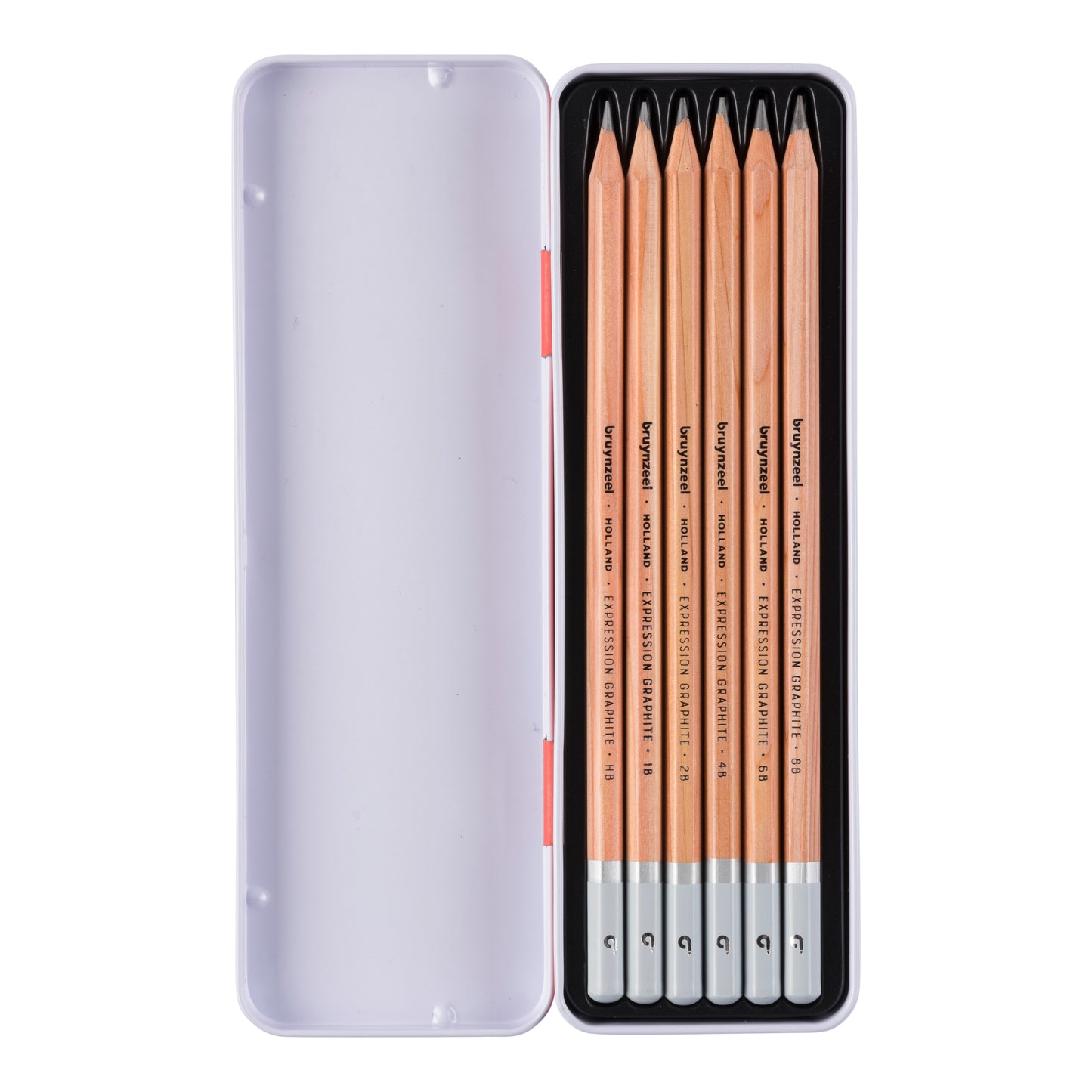 Bruynzeel Expression 6 graphite pencils tin inside - Paper Dream