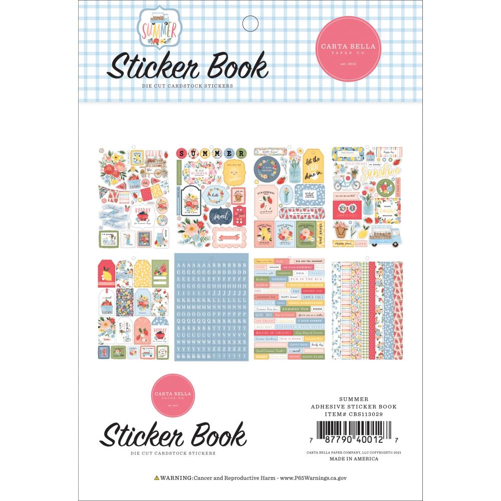 Carta Bella Summer Cardstock Sticker Book Back - Paper Dream