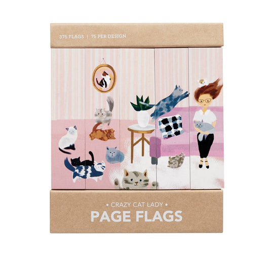 Girl of All Work Crazy Cat Lady Page Flags - Paper Dream