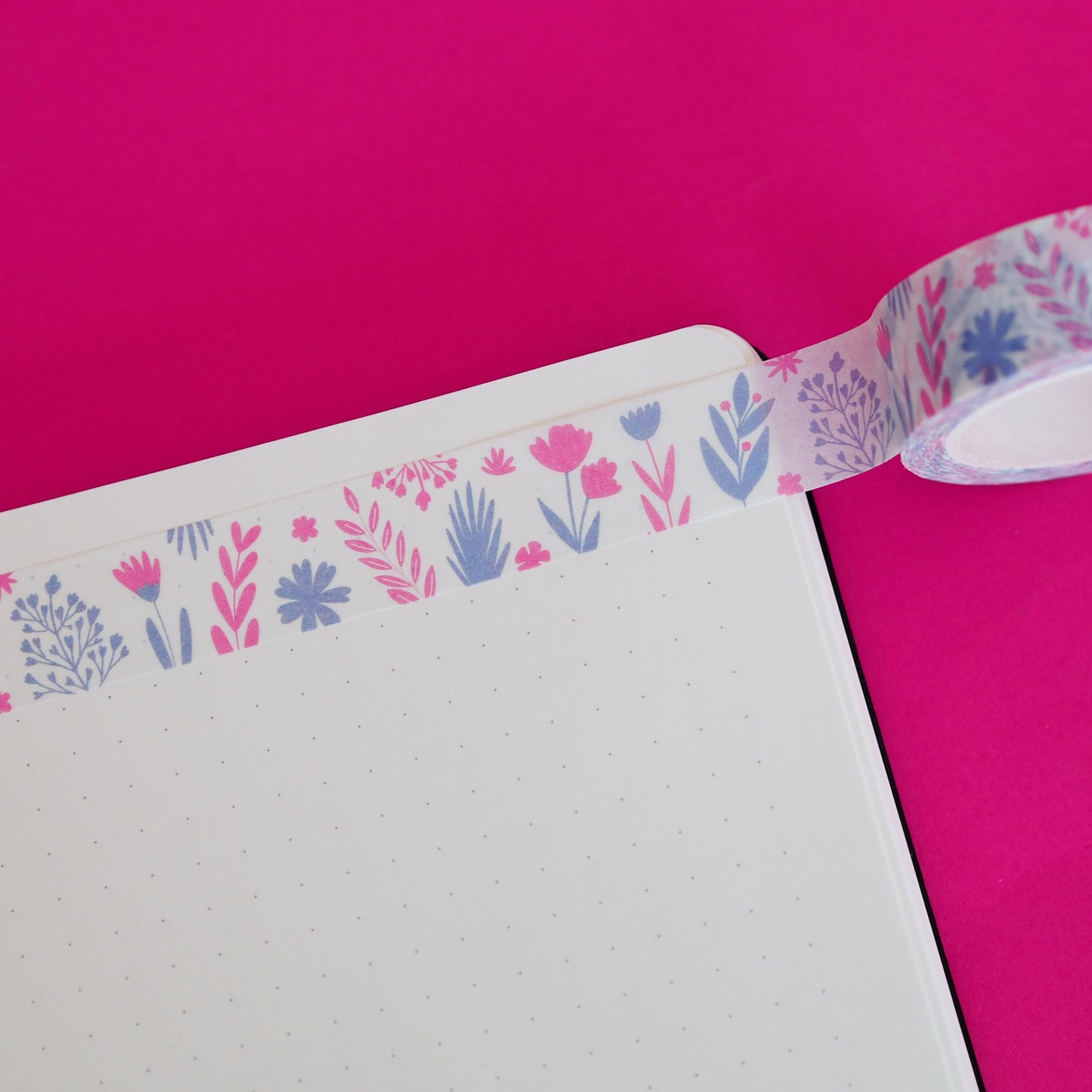 Nutmeg and Arlo Flower Garden Washi Tape in book 15mm x 10m - Paper Dream