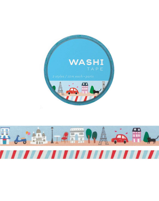 Girl of All Work Paris Washi Tape Set 6mm & 15mm x 10m - Paper Dream