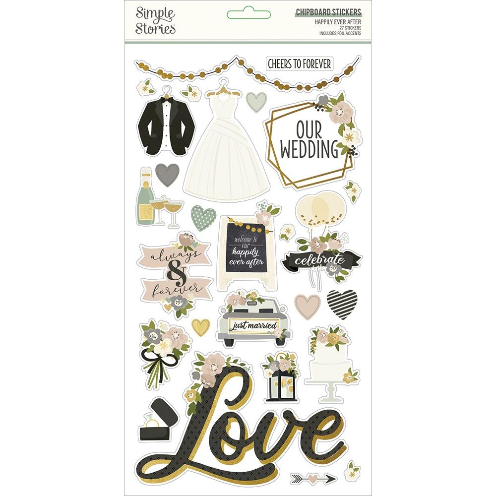 Happily Ever After Chipboard Stickers