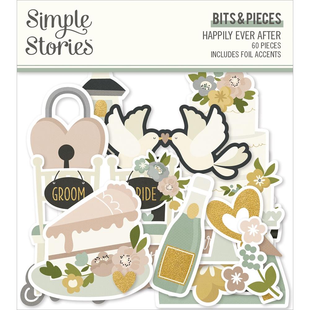 Simple Stories Happily Ever After Die-Cut Bits & Pieces - Paper Dream