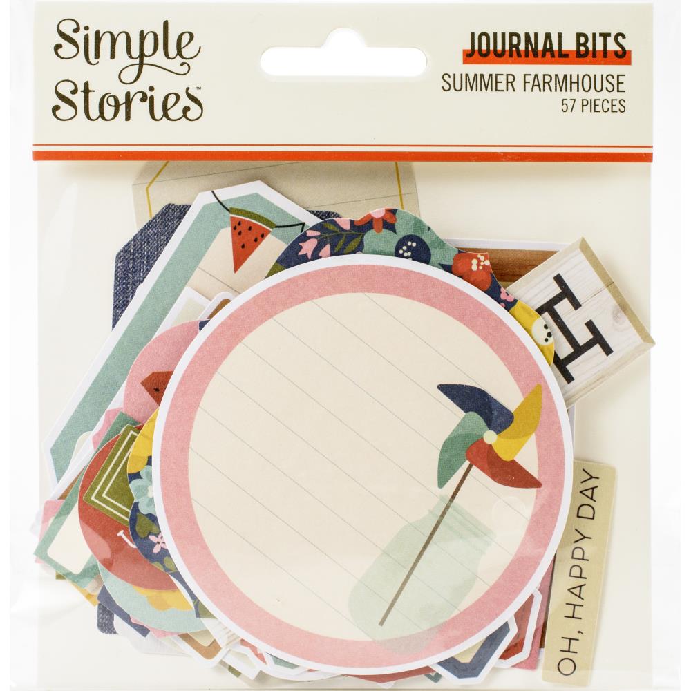 Simple Stories Summer Farmhouse Journal Die-Cut Bits & Pieces - Paper Dream