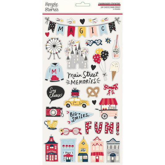 Simple Stories Say Cheese Main Street Chipboard Stickers - Paper Dream