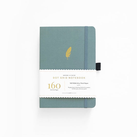 Archer & Olive A5 Floating Feather 160 Page Dot Grid Notebook - Paper Dream