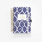 Archer and Olive A5 Fleur-De-Blue watercolour spiral bound dot grid notebook - Paper Dream