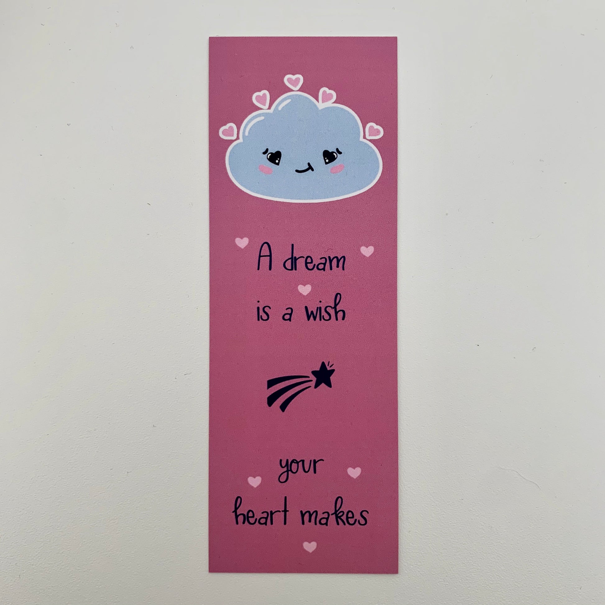Cute Illustrated Lovable Cloud Paper Bookmark - Paper Dream